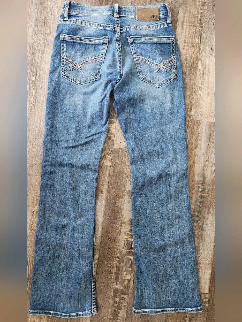 Buckle Fulton Men's Light Blue Bootcut Jeans